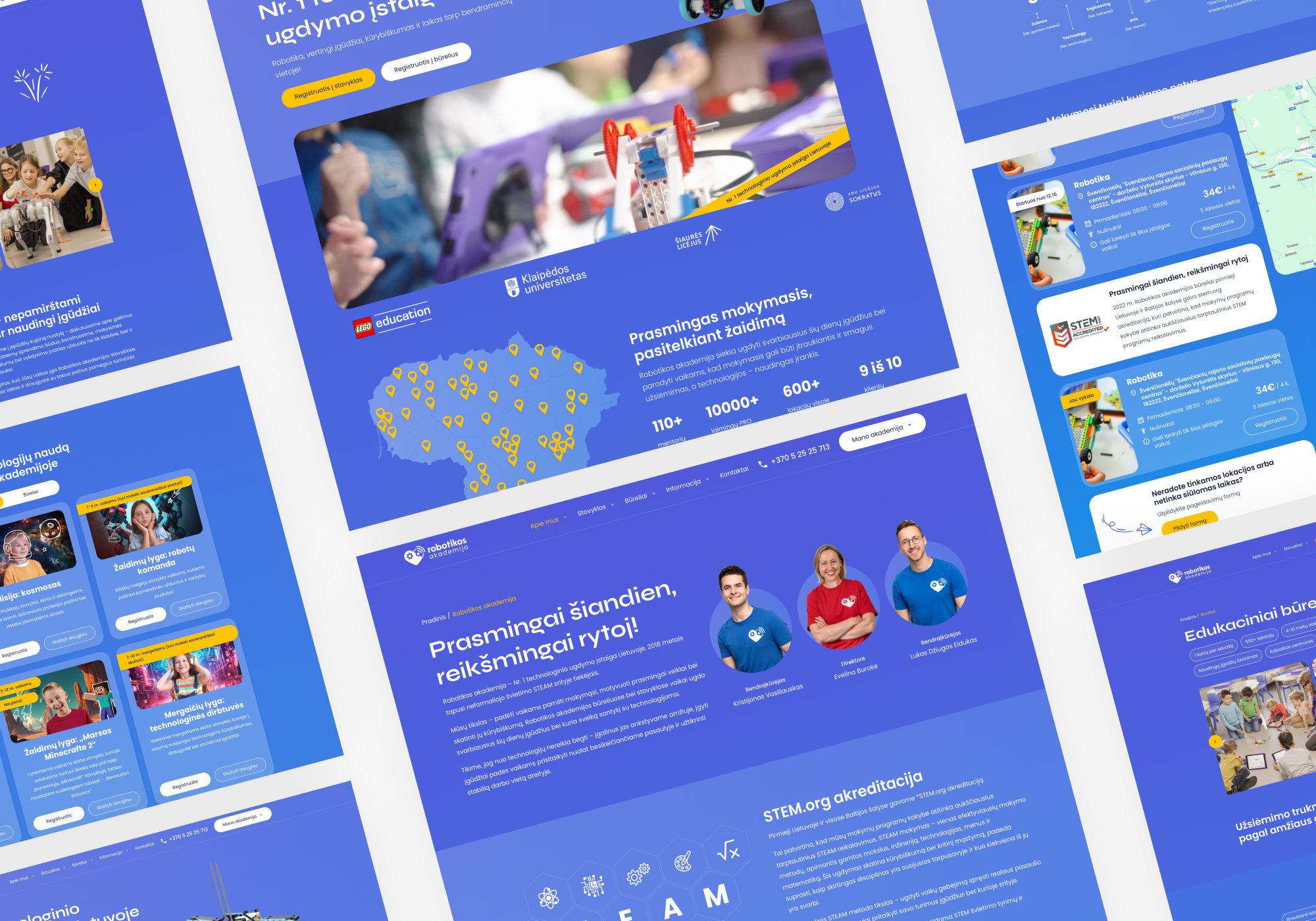 Robotikos akademijos tinklapis