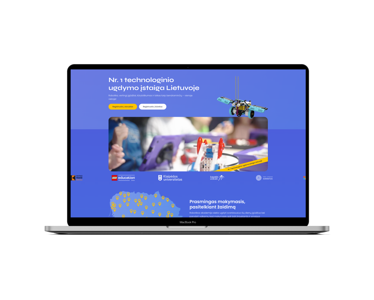 Robotikos akademijos tinklapis